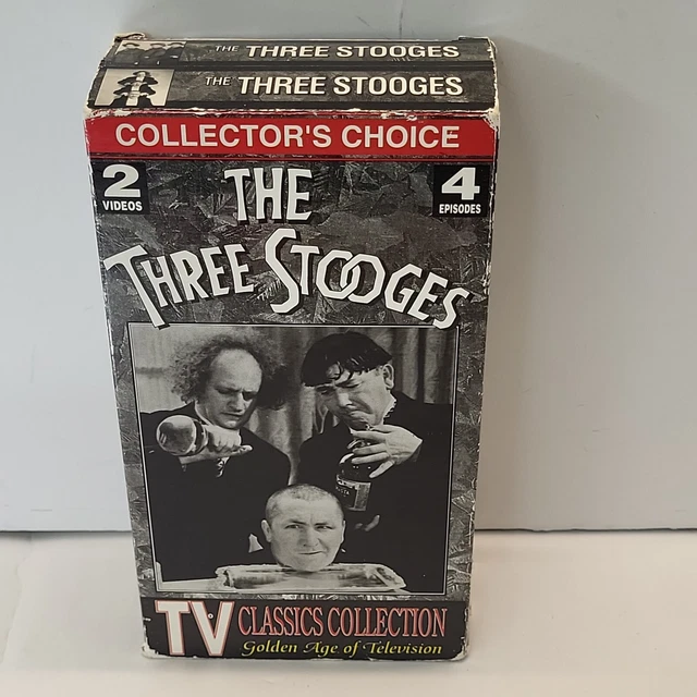 THE THREE STOOGES Two Tape VHS Video Movie Television Classics 10.27