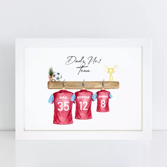 Personalised Football Team Family Print Gift Birthday Father's Day Gift Picture 2