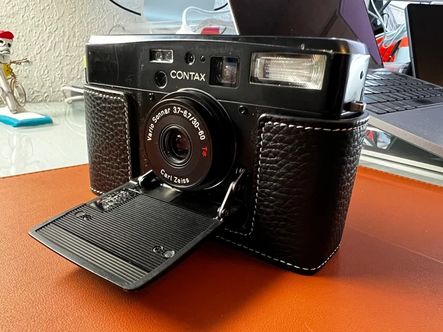 CONTAX TVS III 35mm Film Camera Black Carl Zeiss Vario Sonnar T*  w/ Case *READ*