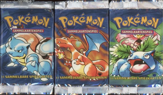 1999 Pokemon GERMAN 1st Edition Base Set Booster Pack Artset Charizard EMPTY