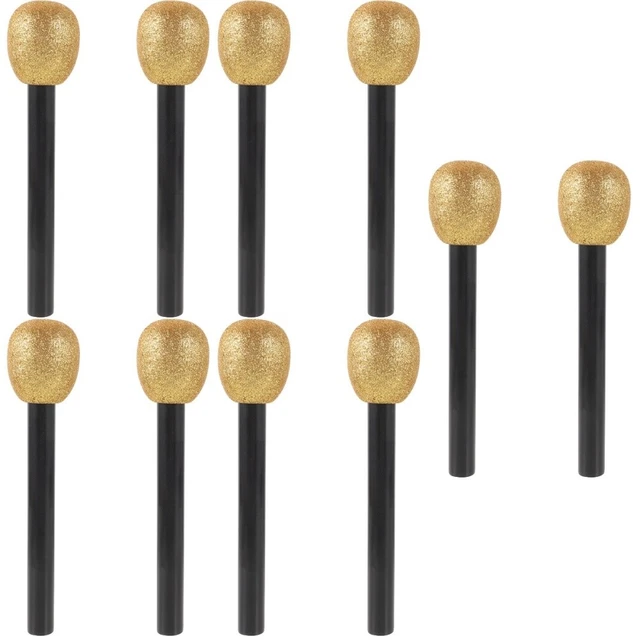 10 piezas Accesorios de micrófono portátiles para decoración de fiesta de juguete para decoración de fiesta de utilería niños