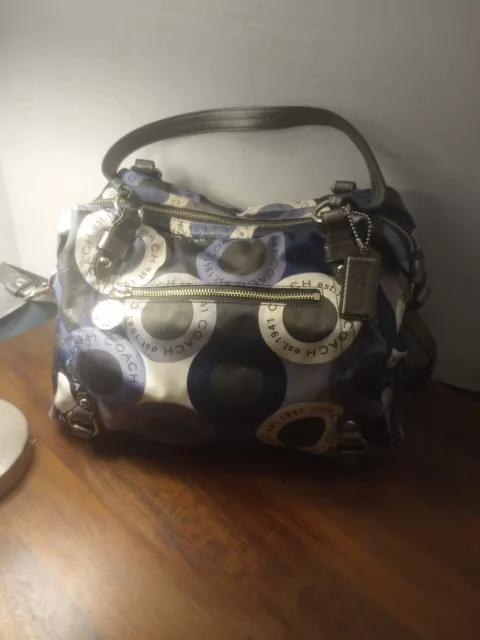 COACH Alexandra Slim Satchel Handbag Blue EST 1941