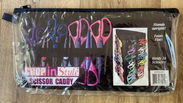 New Crop In Style Scissor Caddy Holds 36 Scissors Folds Flat Stands Upright