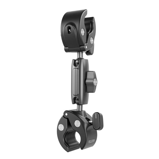 Durable Aluminum Alloy Double Ended Mount Clamp 360°Rotations for Car Bikes