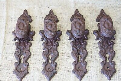 4 Cast Iron LARGE Antique Style FANCY Barn Handle Gate Pull Shed Door Handles