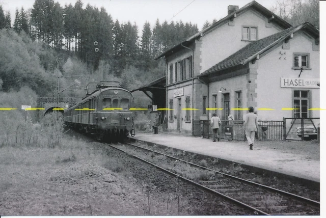 S/W-Foto DB E-Triebzug 485 Wehratalbahn Hasel 1970