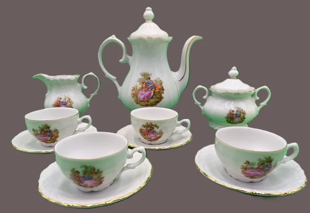 Grand Service De Table 69 Pièces St Amand - Modèle Hamage (Années 30, Porcelaine) - Occasion