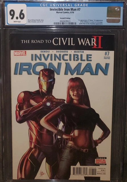 Invincible Iron Man 7 Cgc 9.6 Not 9.8 2Nd Print 1St App Of Riri Williams & Tomoe