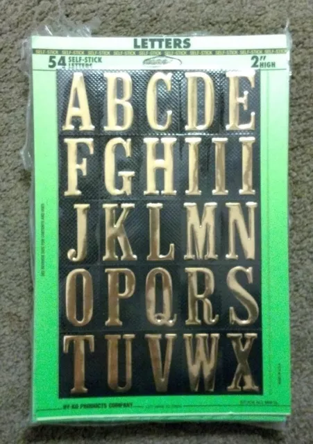 HY KO 2" Gold Letters Self Stick