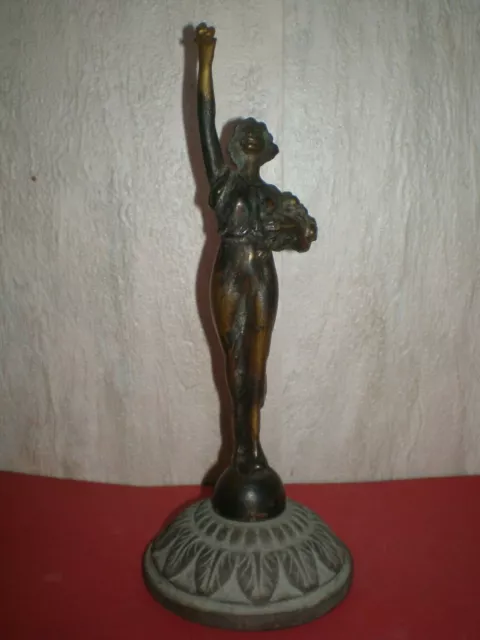 Magnificent old bronze figure of woman mounted on the base - VERY RARE!