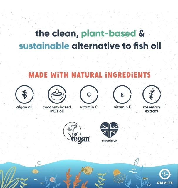 KIDS VEGAN OMEGA 3 Liquid DHA +EPA from Algae Oil Sugar GMO