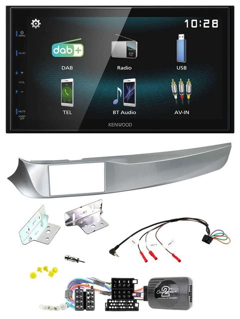 Kenwood Bluetooth 2DIN USB DAB Volante Autoradio per Alfa Giulietta 2010-2014 94