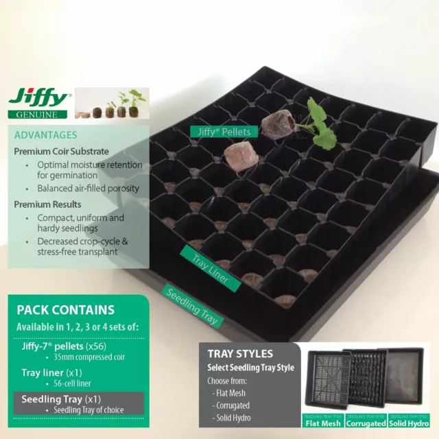 35mm Coir Jiffy-7 Tray Packs With Pellets & Inserts. Seedling propagation