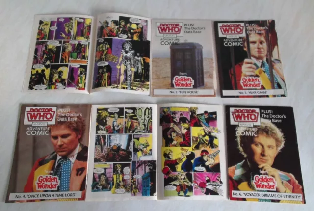 Dr Doctor Who GOLDEN WONDER Set of all 6 Marvel Adventure Mini Comics 1986 RARE 2