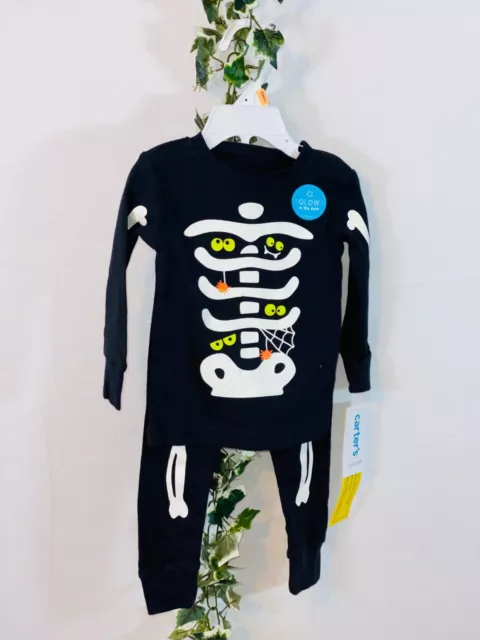Carter's Baby Halloween Boy's Toddler 2pc set Top and Pants Black size 12 Months