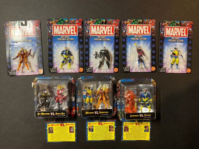 X-Men Steel Mutants & Marvel Die Cast Figure Lot Toy Biz 1994 & 2002