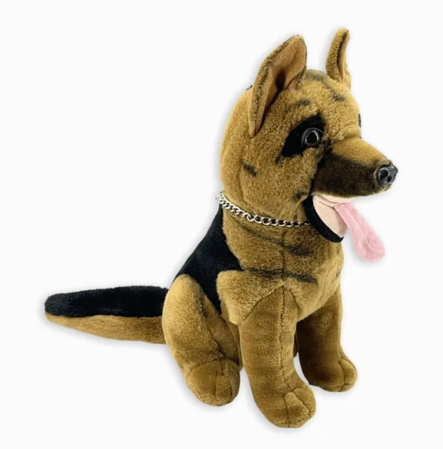 Plush German Shepherd Alsatian 15” Realistic Puppy Dog Toy SAT1 Stuffed Animal