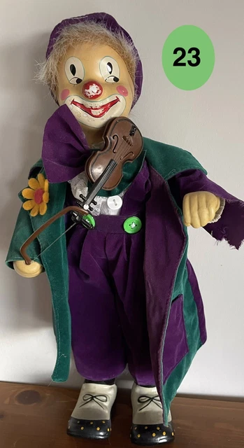 Automate Mécanique Clown Au Tambour – Hauteur 21,7 Cm (Occasion)