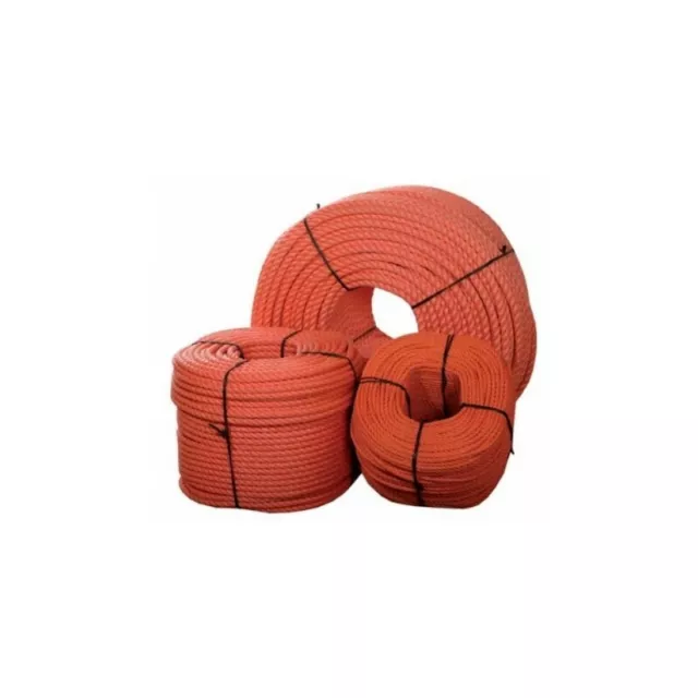 PP Seil 6mm 8mm 10mm 12mm orange gedreht Polypropylen Kunststoff (0,16-0,52€/m)