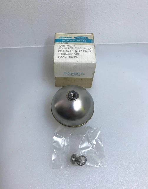 Sarco, Stainless Steel Float For Therm. Float Traps:  Renewal Parts #81603