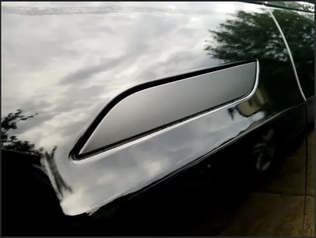 4x TESLA Model S Door Handle MATTE Black Inserts Decals Wrap Chrome Delete...