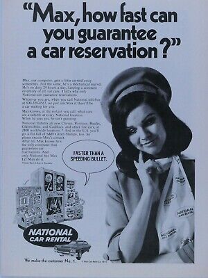 1970 Chevrolet Vintage 1973 National Car Rental Original Vintage Print Ad 8.5x11
