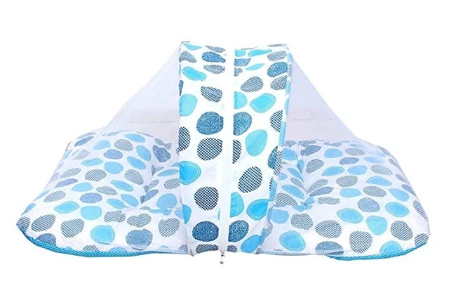 Waterproof Baby Bedding Set Mattress With Mosquito Net & Pillow For 0-6 Months
