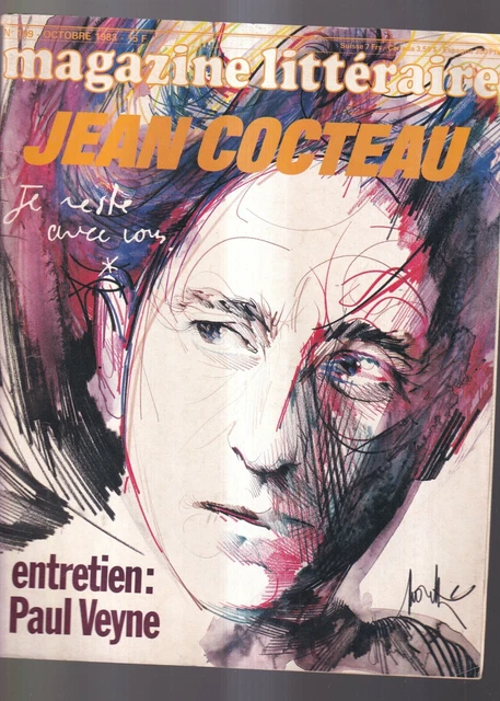 Magazine Litteraire N°199. Jean Cocteau. 1983.