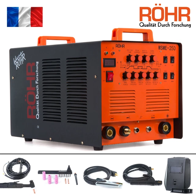 Röhr - Poste à souder à l'arc WSME-250 TIG/onduleur MMA - 4 en 1 - 240 V