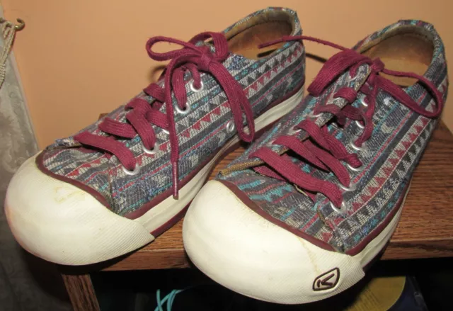 Keen Women's Coronado II 100% Vulcanized Aztec Print Lace Up Sneakers US Size 7 3