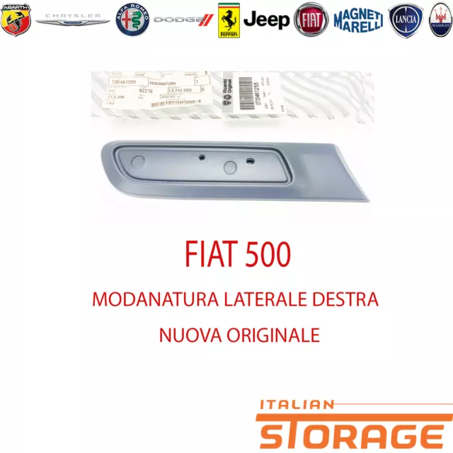 Fiat 500 Da 2007 Modanatura Laterale Destra Nuova Originale 735461255