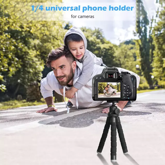 Phone Tripod Portable and Flexible Tripod with Wireless Remote Clip Cell Phone 3