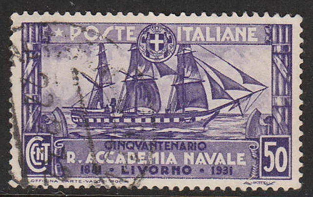 Stamp Italy SC 266 1931 Training Ship Amerigo Vespucci Royal Naval Academy Used