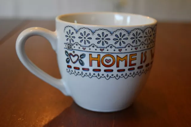 Mary Engelbreit Coffee Tea Mug Cup "Home Is Where The Heart Is"   3" Tall