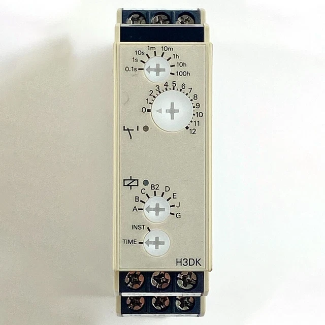 New For Omron H3DK-M2 Time Delay Relay AC/DC 24-240V In Box