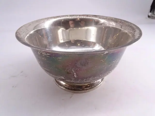 Vintage Sterling Silver Center Fruit Bowl Web Paul Revere Reproduction 207.8g