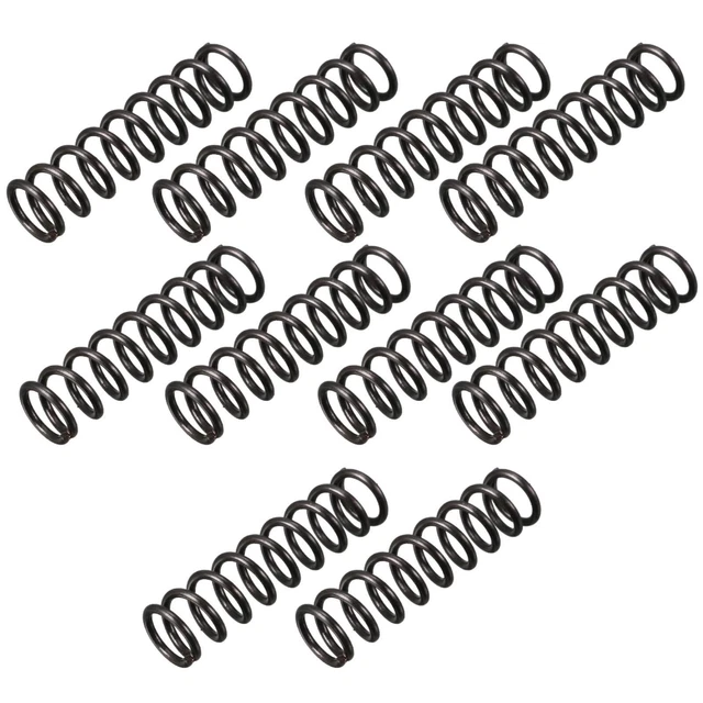 Muelle Compresión Negro 10pz 1,2mm Diámetro Cable 9mm OD 35mm Largo