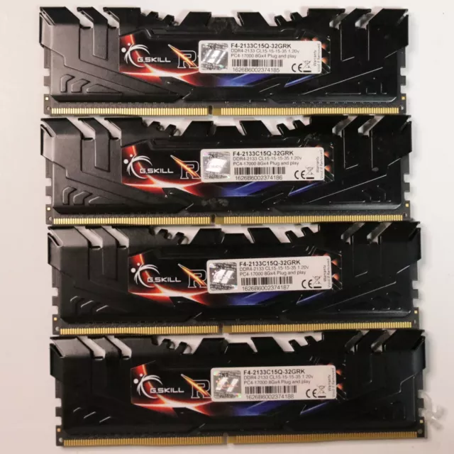 32GB (4x8GB) g.skill DDR4 PC4 2133Mhz 17000 DRAM memory F4-2133C15Q-32GRK