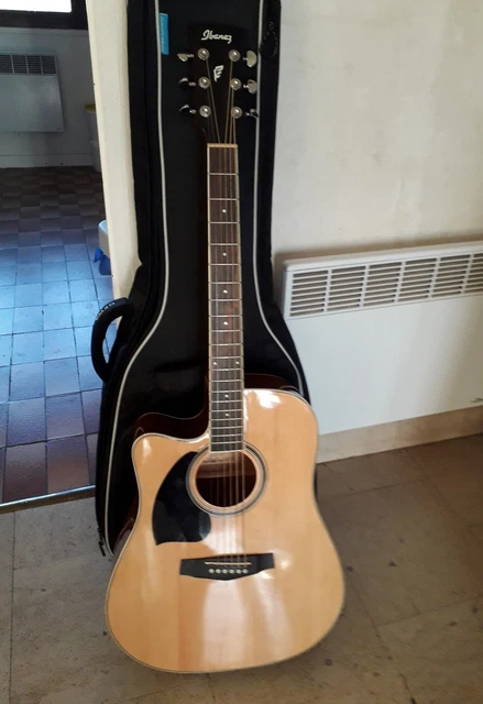 Guitare Ibanez Pf15Lece Nt Électro Acoustique Gaucher Peu Servie Housse + Cordes