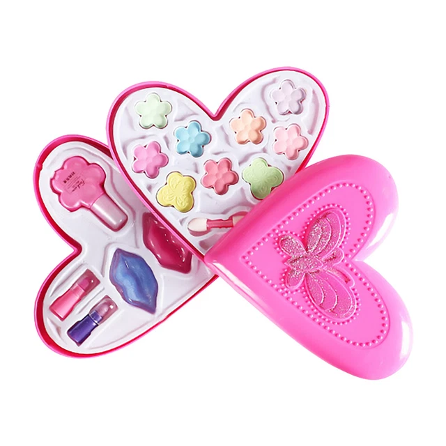 Custodia cosmetica bambini trucco solubile in acqua finta di giocare giocattolo ombretto rossetto
