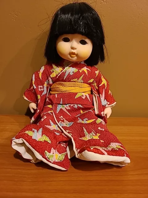 Vintage Baby Japanese Doll Oyama Kimono Geisha Maiko Traditional Folk Craft