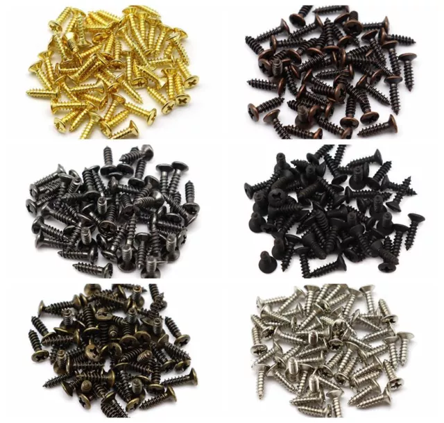 30 Pcs Electric Guitar Bass Pickguard Backplates Screws for ST TL SG LP 3X12mm