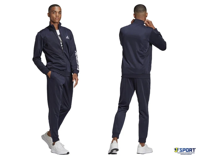 Tuta ADIDAS da Uomo Completo Intera con Zip Acetato Ginnastica Sportiva Blu M