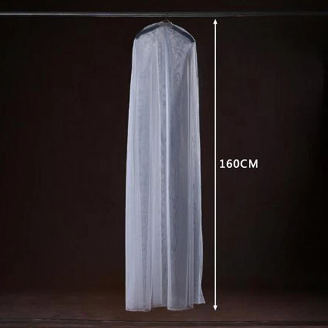 Long Transparent Soft Tulle Dust Cover Home Clothes Wedding Dress Protector-SE