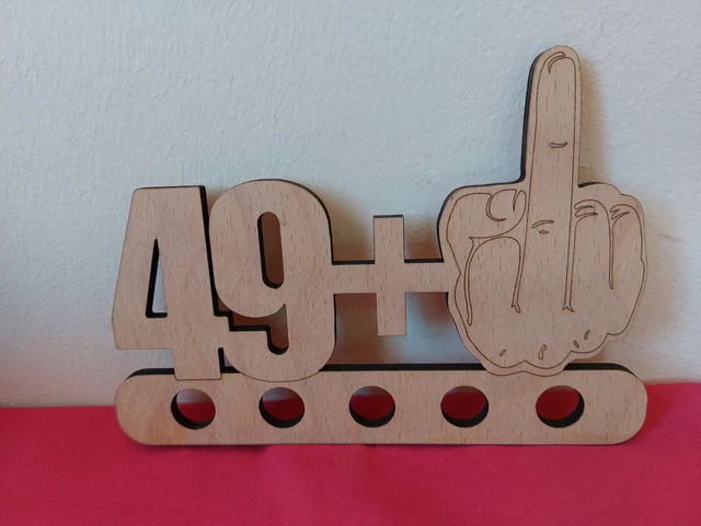 24x Cupcake-Topper „Happy 50th Birthday“ – Schwarzer Glitzer, 49+1 Mittelfinger-Design, Für Kuchen & Desserts
