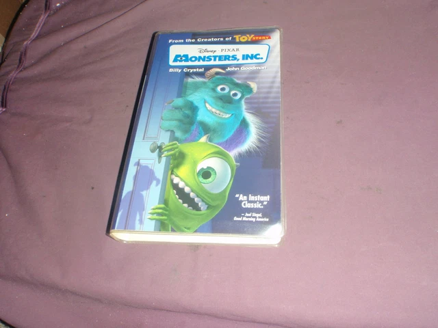 MONSTERS INC. VHS 2001-2 Disney’s Pixar Clamshell Blue /VHS tape/tested ...