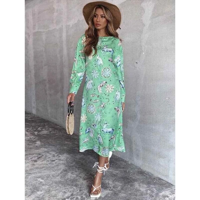 zara sea green dress Zara Sea Green Ruffle Dress