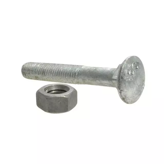 Qty 50 Cup Head M10 (10mm) x 40mm Galvanised Bolt Nut Galv Treated Pine Coach