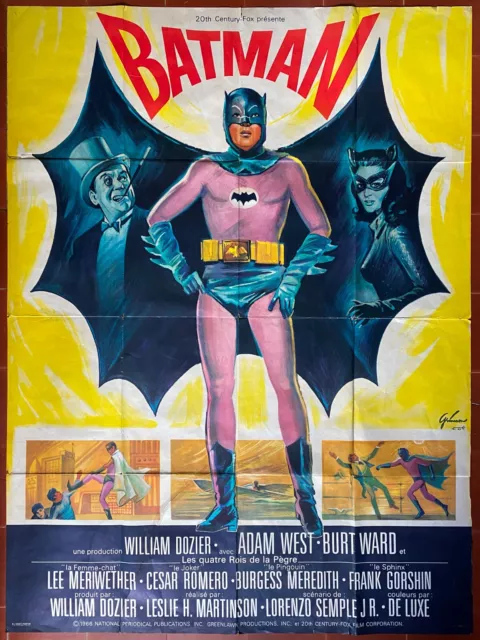 Affiche BATMAN Burt Ward ADAM WEST Marvel DC COMICS Super-Héro 120x160cm
