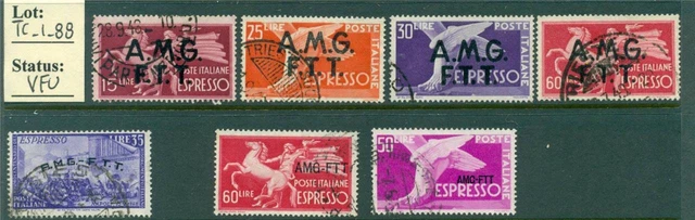 TC_1_88. TRIESTE (AMG FTT) - 1947/50 "DEMOCRATICA ESPRESSO" set. Used.Great CV !